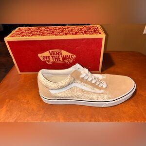 Vans Old Skool Desert Skulls Beige White Men's US 11 Skate Shoes